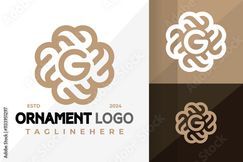 Letter G Ornament Logo Icon Vector Design Illustration