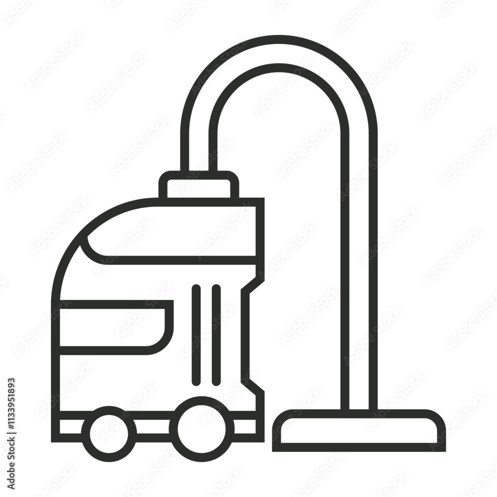 Vacuum icon, Hotel service symbol outline icon, editable vector illustration and transparent graphic element. Isolated on white background Vacuum icon, Hotel service symbol outline icon, editable vector illustration and transparent graphic element. Isolated on white background