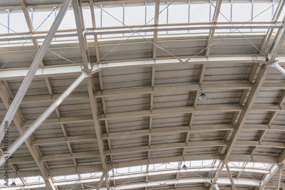 Ceiling with hanging lamps in a Train Station in Jakarta, Indonesia. Ceiling with hanging lamps in a Train Station in Jakarta, Indonesia.