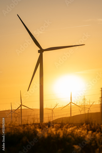 Windmills in the eastern Oregon and Washington countryside