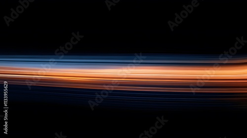 Abstract Sunset Stripes Digital Art Design