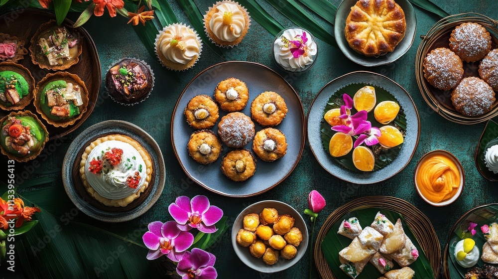 Diverse Array of Colorful and Delicious Desserts Diverse Array of Colorful and Delicious Desserts