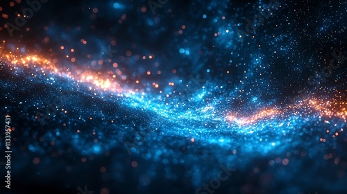 Wallpaper Mural Glowing Cosmic Constellation Forming Pathway Across Pitch Black Sky Symbolizing Navigation and Discovery Torontodigital.ca