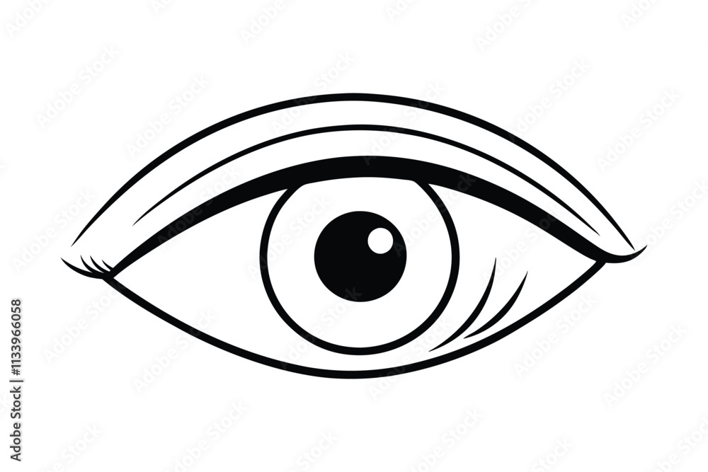 Retro Pop Art Vector Illustration of Human Eyes Retro Pop Art Vector Illustration of Human Eyes