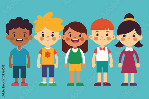 cartoon boy children people vector