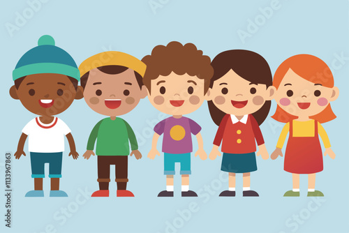 cartoon boy children people vector art