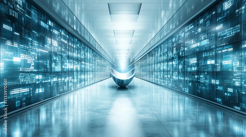 A conceptual image of big data technology, featuring an information funnel symbolizing the flow and processing of vast data into actionable insights, set against a bright white, gold, and silver-toned A conceptual image of big data technology, featuring an information funnel symbolizing the flow and processing of vast data into actionable insights, set against a bright white, gold, and silver-toned