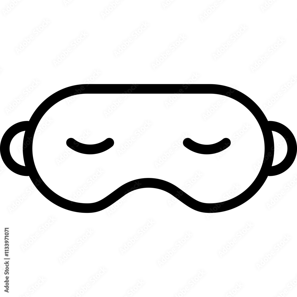 sleep mask icon illustration design with outline sleep mask icon illustration design with outline