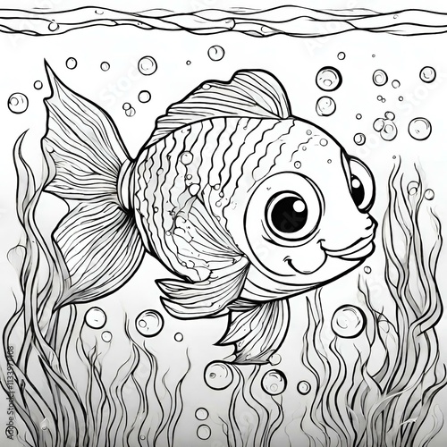 Wallpaper Mural fish sketch Torontodigital.ca