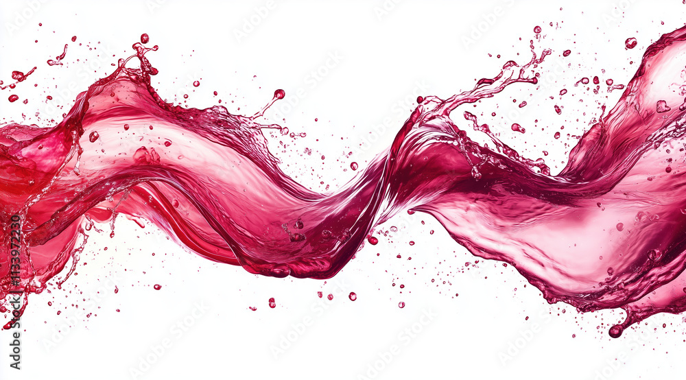 High-Resolution Red Wine Curves and Splashes Isolated for Packaging Graphics High-Resolution Red Wine Curves and Splashes Isolated for Packaging Graphics