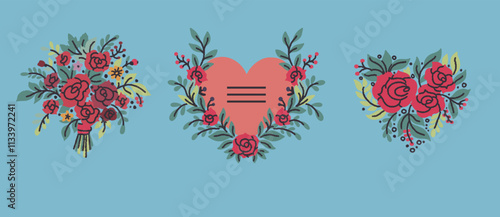 Classic bouquet with red roses