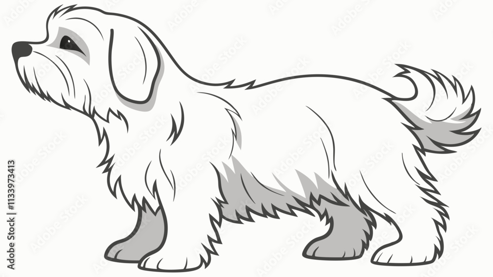 Maltese dog isolated grey background. 3d rendering. 3D Illustration
Maltese dog isolated grey background. 3d rendering. 3D Illustration