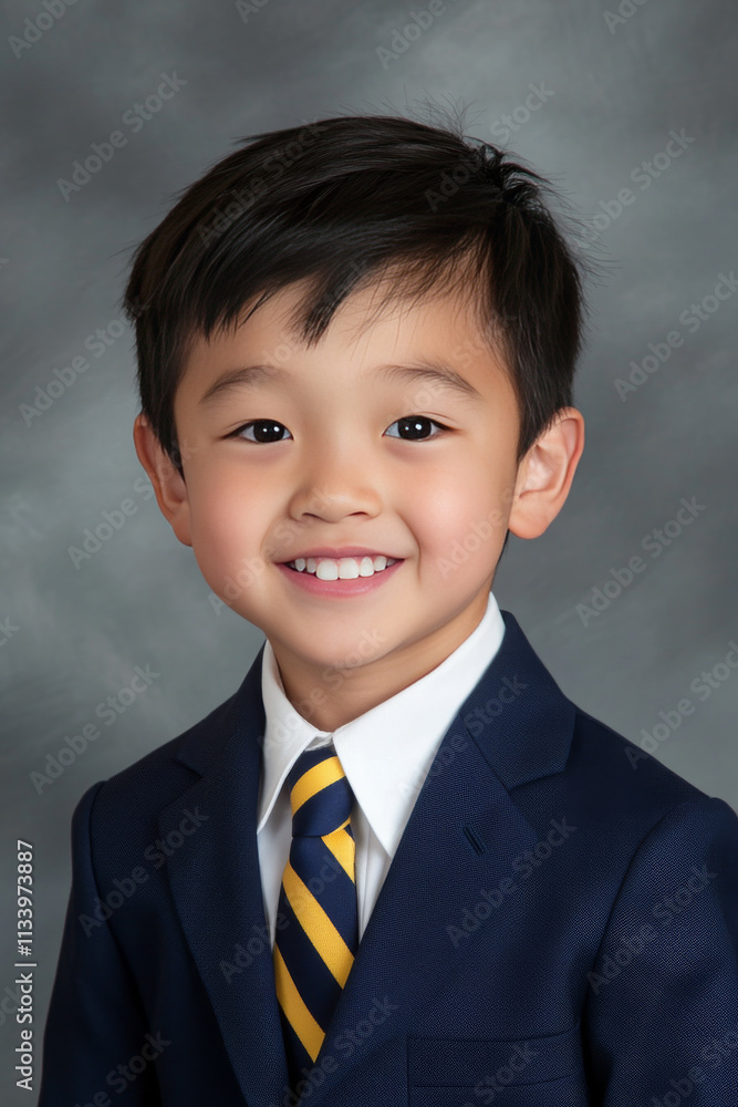 American white boy navy blue tie with light yellow stripes American white boy navy blue tie with light yellow stripes