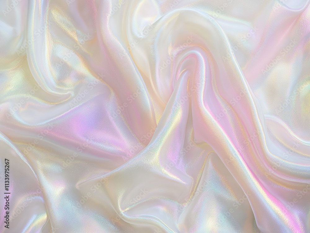 Holographic Iridescent Background with Rainbow Pastel Colors, Creamy Texture and Flowing Fabric Effect with Subtle Light Reflections for Ethereal Wallpapers, Creative Designs, and Unique Visual Projec Holographic Iridescent Background with Rainbow Pastel Colors, Creamy Texture and Flowing Fabric Effect with Subtle Light Reflections for Ethereal Wallpapers, Creative Designs, and Unique Visual Projec