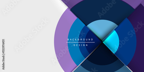 Target circle geometric abstract shapes. Vector Illustration For Wallpaper, Banner, Background, Card, Book Illustration, landing page