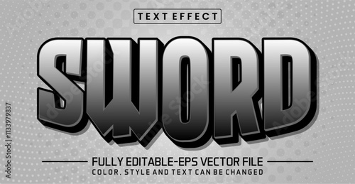 Sword  Text effect editable