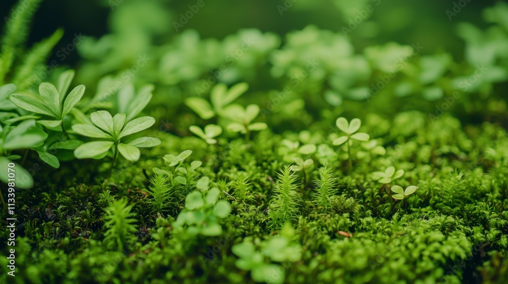 Lush Green Ground Cover Featuring Delicate Clovers and Soft Moss in a Serene Natural Environment Ideal for Relaxation and Tranquility in Nature Photography Lush Green Ground Cover Featuring Delicate Clovers and Soft Moss in a Serene Natural Environment Ideal for Relaxation and Tranquility in Nature Photography
