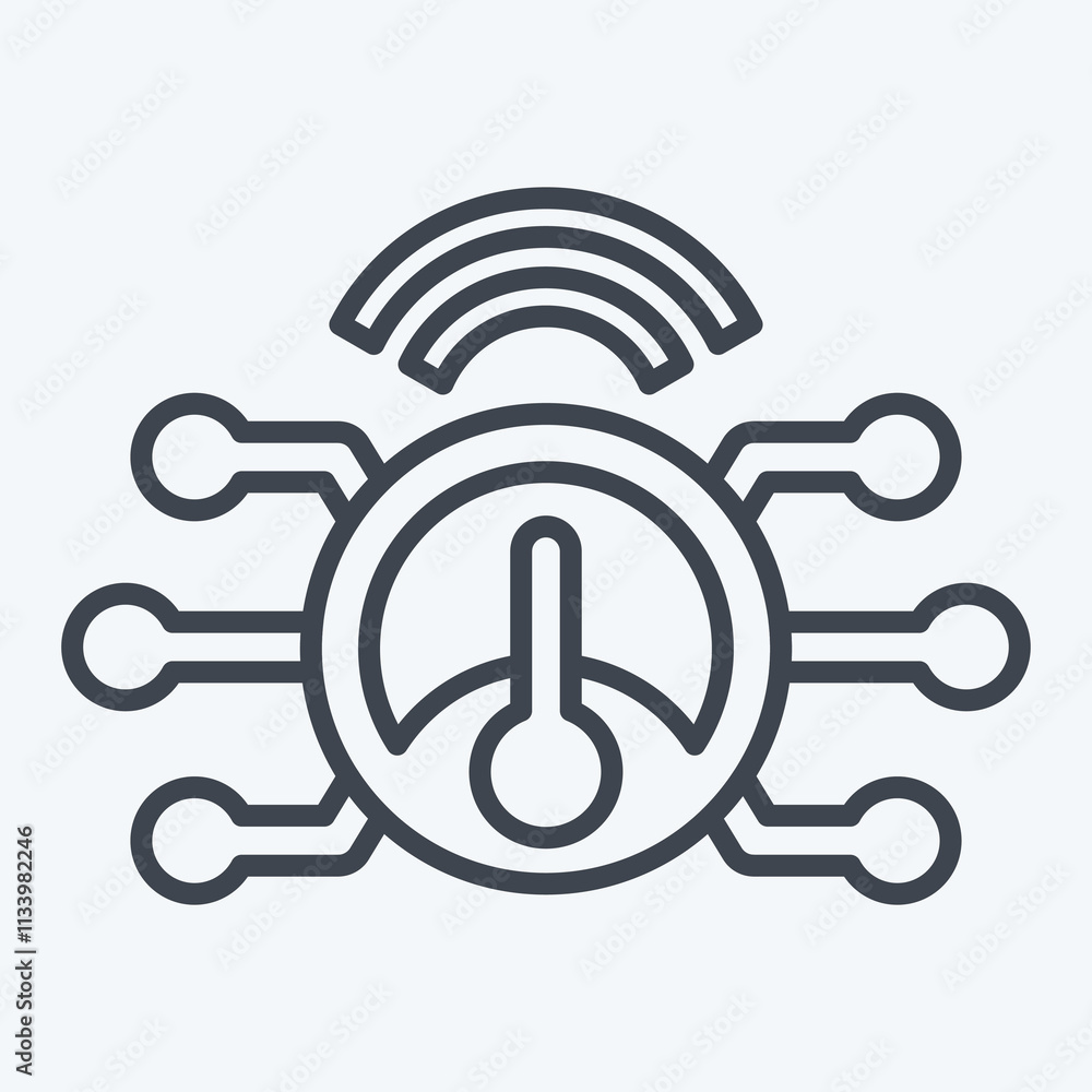 Icon Smart Meter. related to Energy Storage symbol. line style. editable Icon Smart Meter. related to Energy Storage symbol. line style. editable