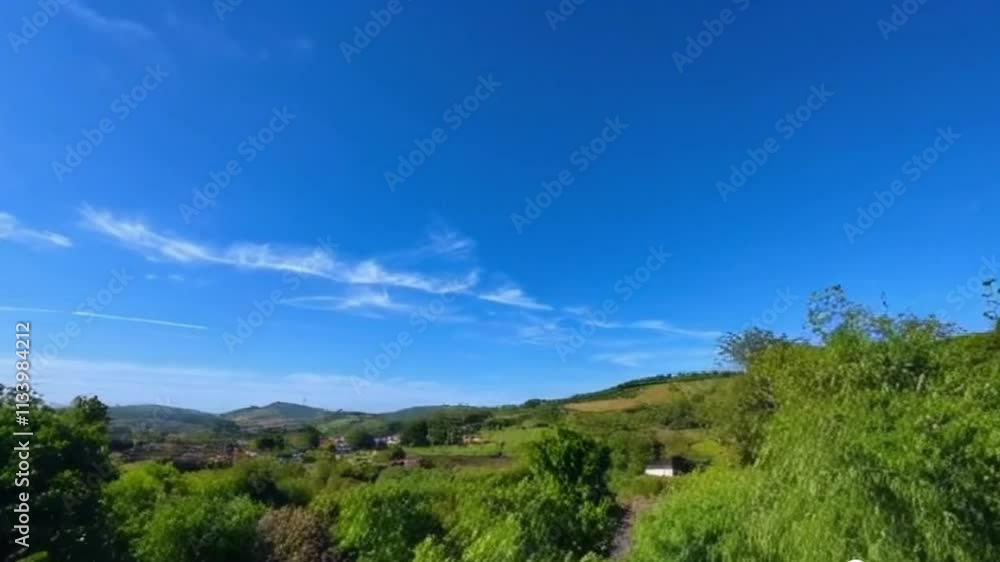 Blurred backdrop. clear Blue sky. Bright midday sun illuminates the space video. blue sky without clouds and with sun rays video. The sun shines bright. nature background.