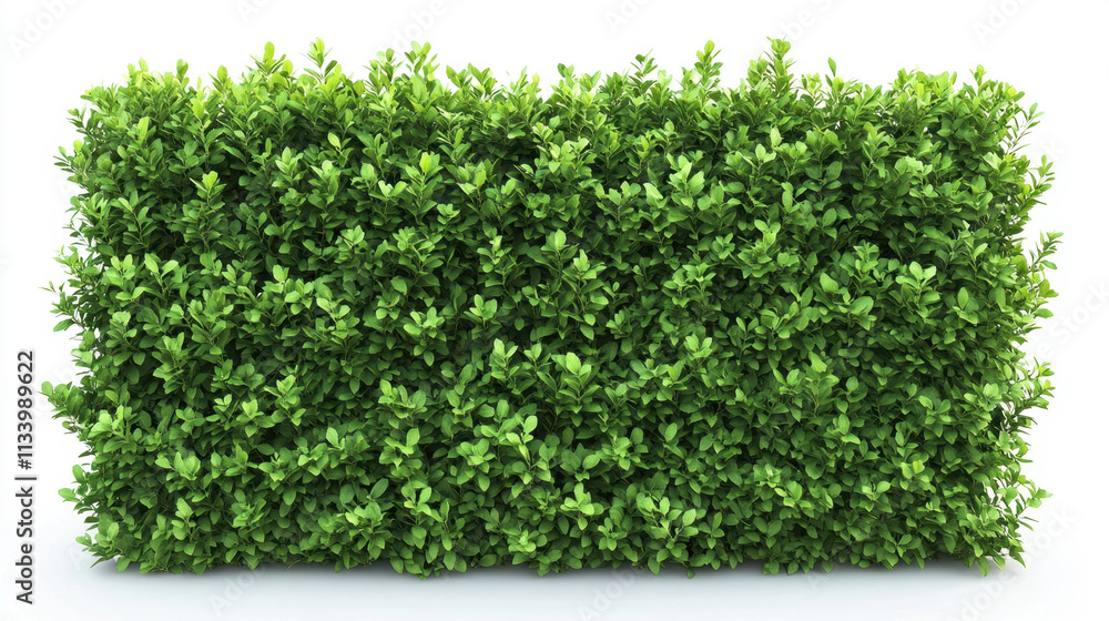Fototapeta premium Bush or shrub wall isolated isolated on white background for graphic design.