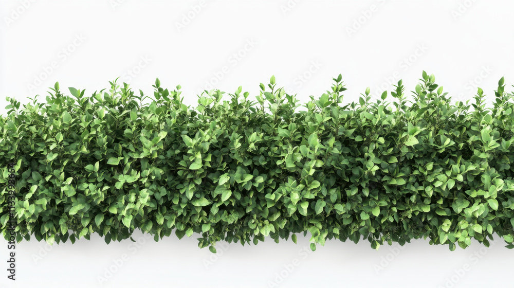 Obraz premium Bush or shrub wall isolated isolated on white background for graphic design.