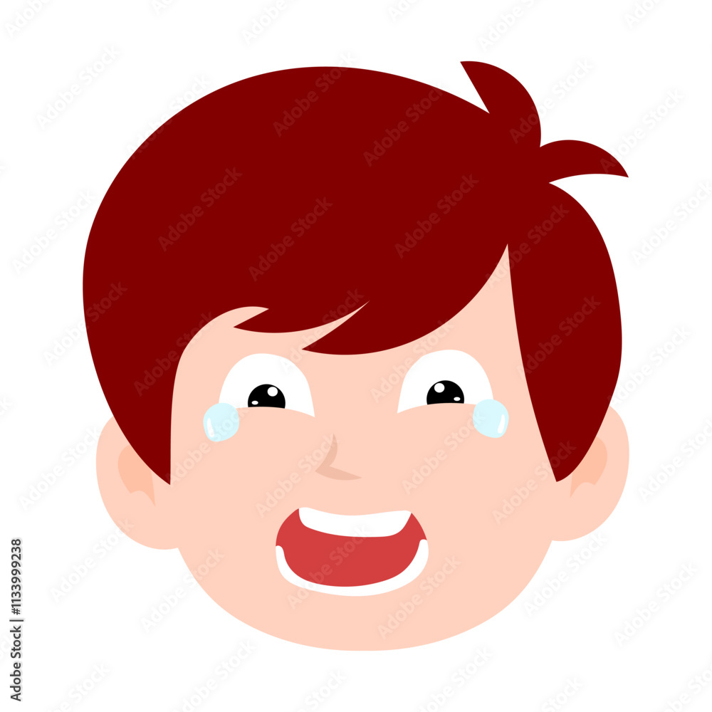 avatar kid boy different face emoticon with red hair cartoon avatar kid boy different face emoticon with red hair cartoon
