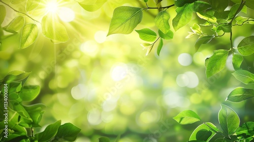 Sunlight Through Green Leaves