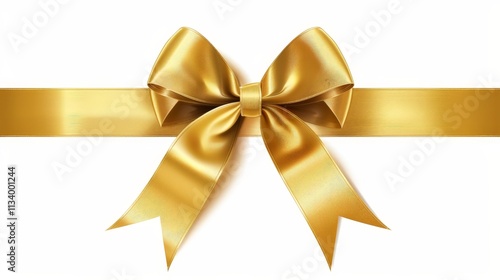 Golden Bow With Ribbon