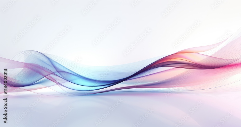 Obraz premium beautiful abstract background with floating glossy shapes in beautiful colors, creating an elegant and modern composition