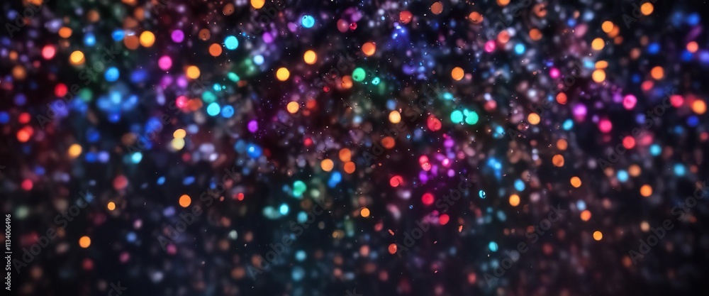Vibrant abstract bokeh Christmas light with neon colors, glow, shine Vibrant abstract bokeh Christmas light with neon colors, glow, shine