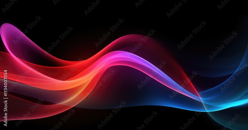 beautiful Abstract blurred background with a colorful glowing light beautiful gradient on a dark black color. beautiful Abstract blurred background with a colorful glowing light beautiful gradient on a dark black color.