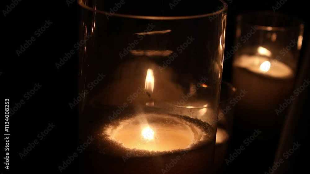 many different candles at the holiday indoors many different candles at the holiday indoors