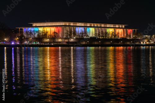 Картината върху платно Kennedy Center Rainbow Lights