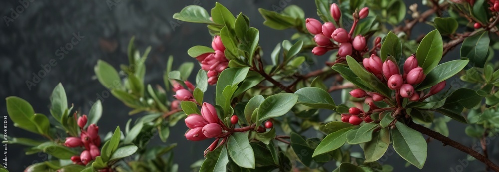 Bearberry leaves and flowers Arctostaphylos uva ursi on a branch, plant, arctic, shrub Bearberry leaves and flowers Arctostaphylos uva ursi on a branch, plant, arctic, shrub