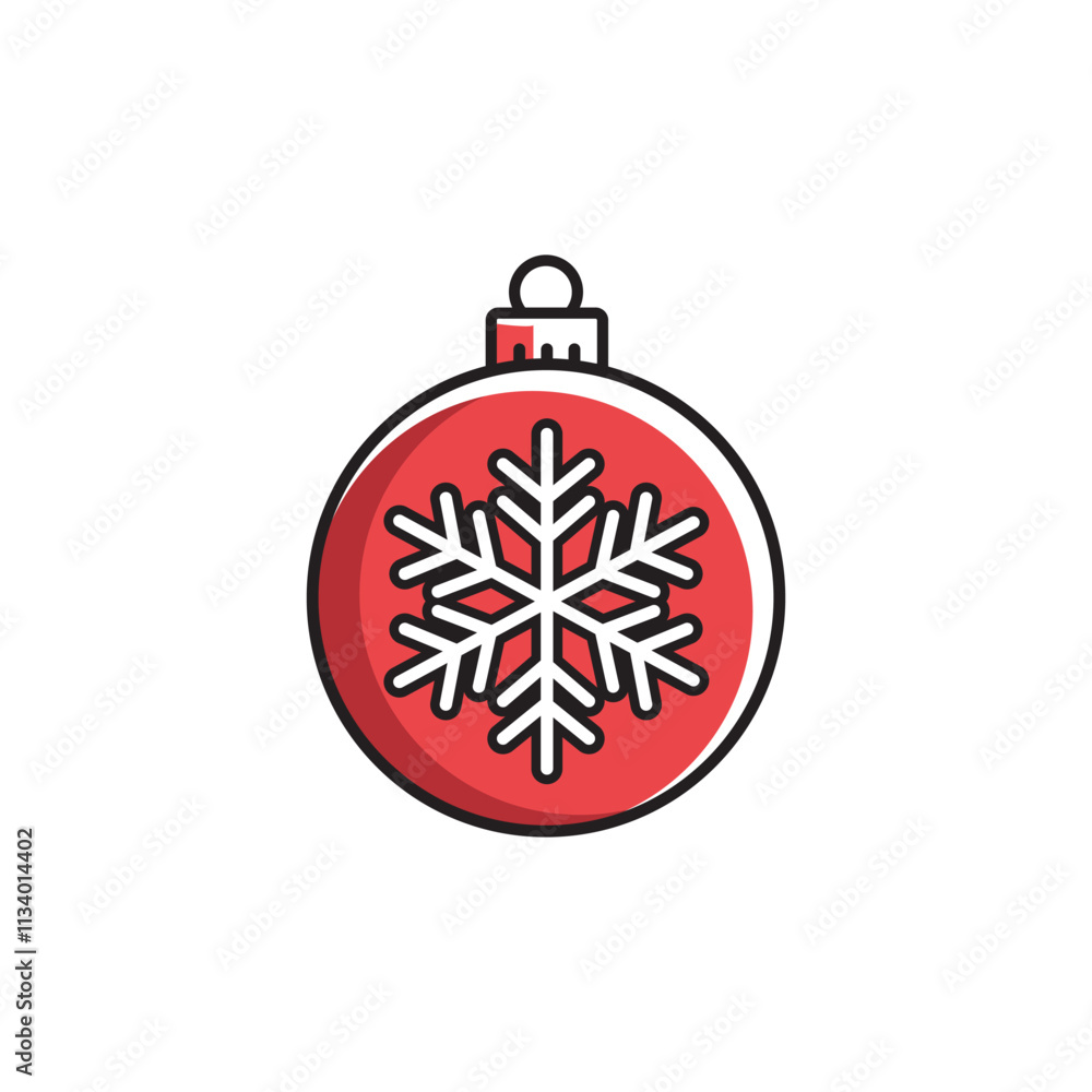Festive Christmas Ornament with Snowflake Design Festive Christmas Ornament with Snowflake Design