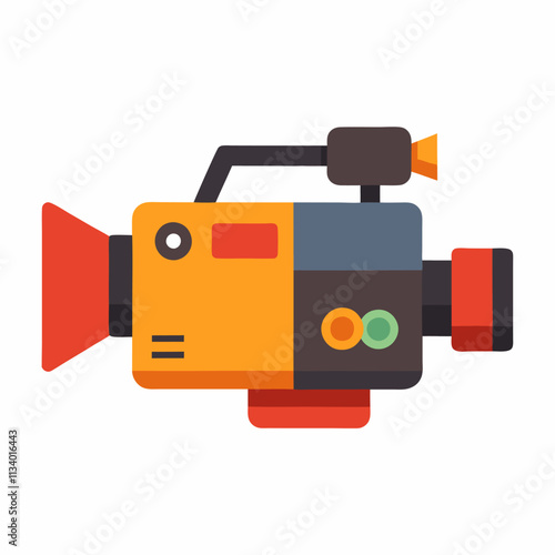 video camera vector icon with white background