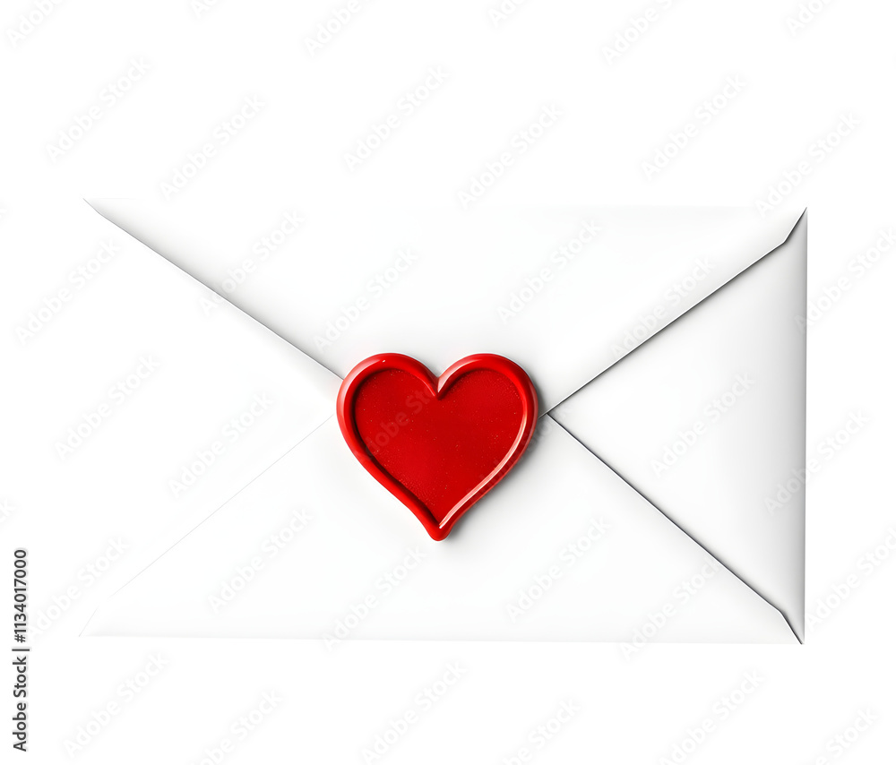 3D love letter with red wax seal clipart 3D love letter with red wax seal clipart