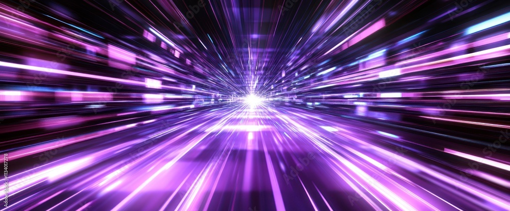 Abstract purple light streaks tunnel, fast speed, motion blur effect. Abstract purple light streaks tunnel, fast speed, motion blur effect.