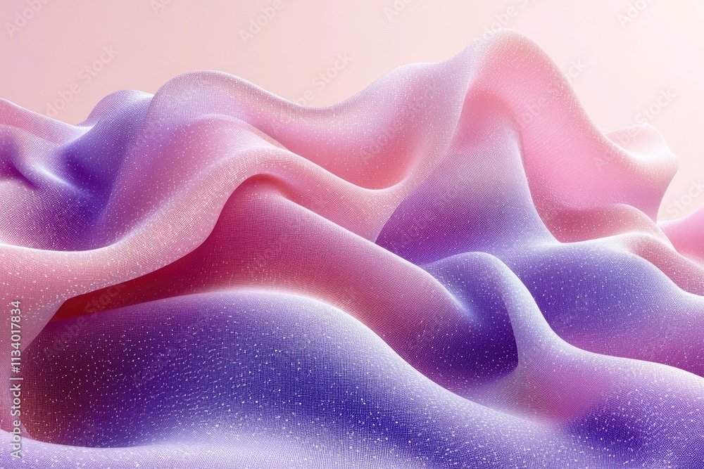 Obraz premium Abstract pink and purple fabric waves. Ideal for backgrounds, fashion, or beauty projects.