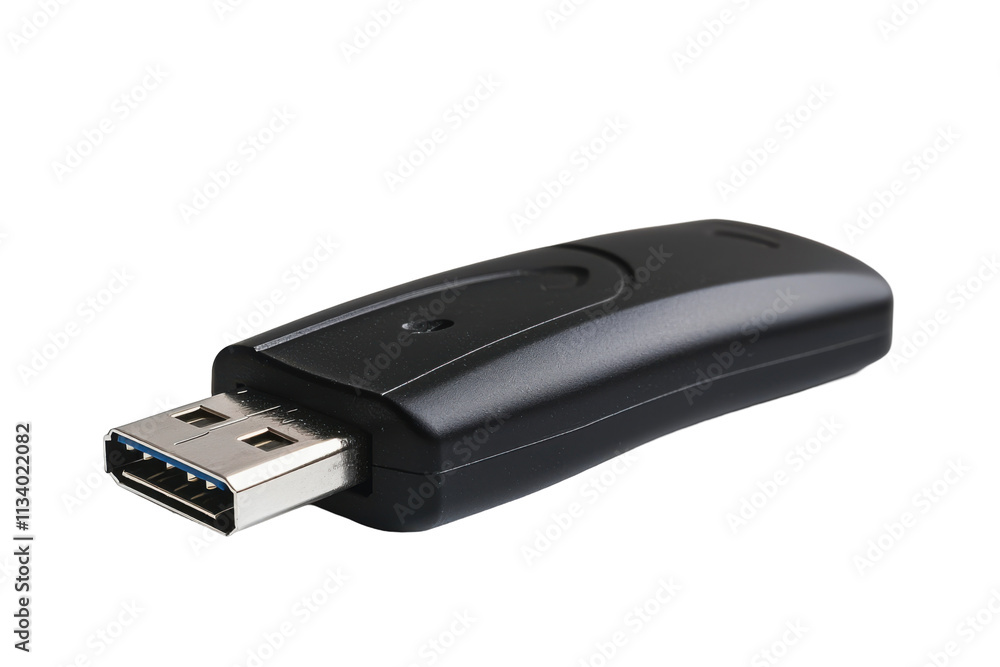 Black USB Adapter Isolated on PNG Transparent Background Black USB Adapter Isolated on PNG Transparent Background
