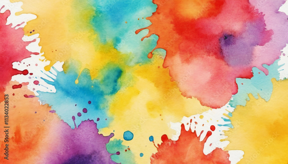 Fototapeta premium Splash watercolor painting