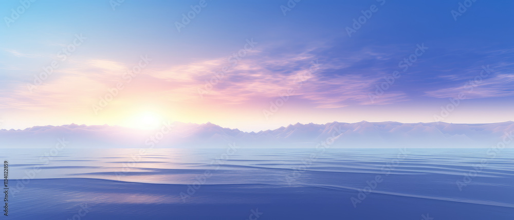 Fototapeta premium Breathtaking Sunset Over Tranquil Waters