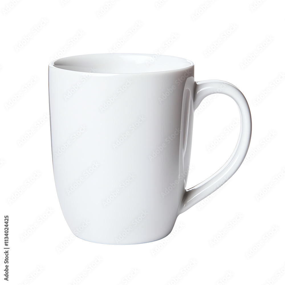 White ceramic mug on a black background, ideal for beverages or branding. transparent background White ceramic mug on a black background, ideal for beverages or branding. transparent background