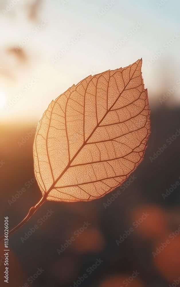 Fine details of a leafs veins against the outdoor landscape, captured in macro Fine details of a leafs veins against the outdoor landscape, captured in macro