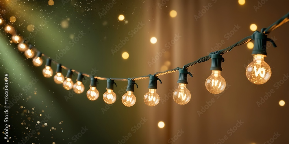 Obraz premium Twinkling String Lights representing Warmth, Joy, Festivity, Cheer, Charm