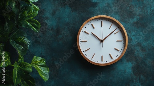 Wallpaper Mural Elegant wall clock display home interior decorative object modern environment close-up view time management concept Torontodigital.ca