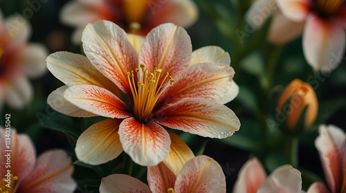 orange tiger lily. Genrative.ai 