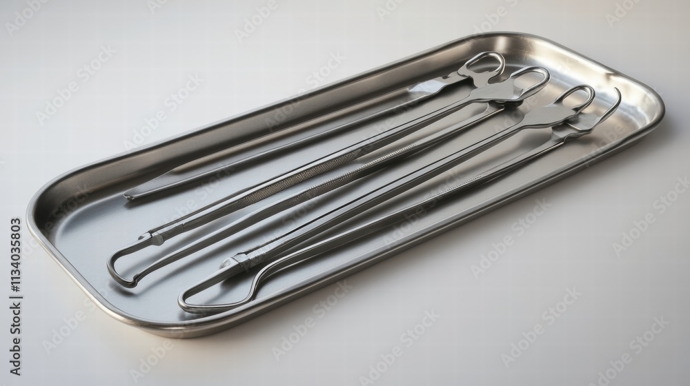 sterile surgical instruments on tray sterile surgical instruments on tray