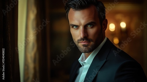 portrait of a handsome man in a suit