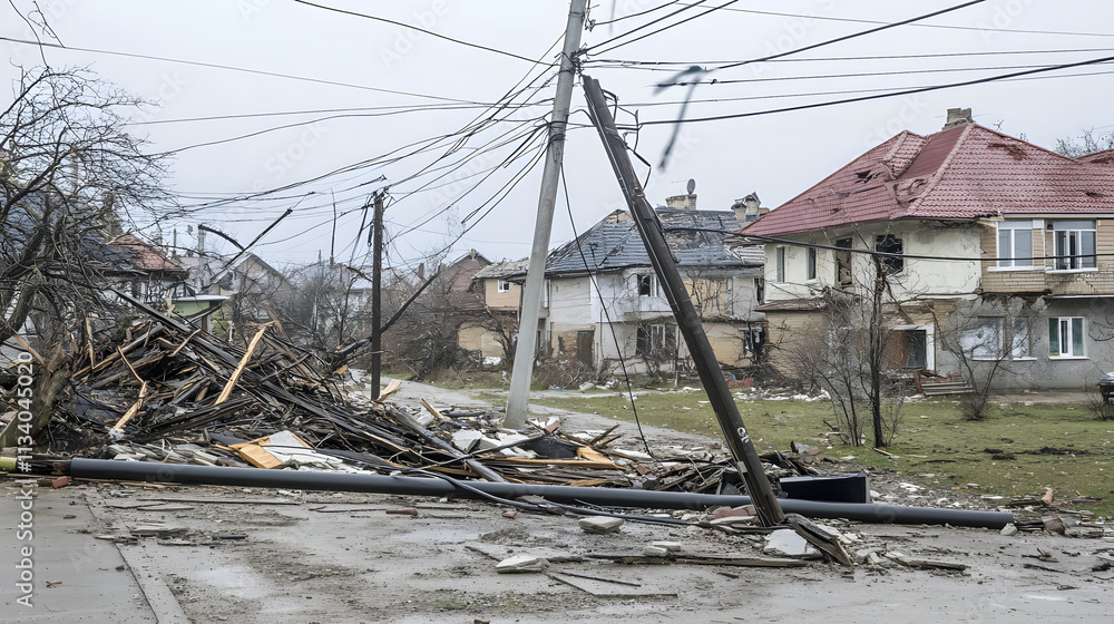 Storm damage to power lines disrupts electricity supply, highlighting the vulnerability of infrastructure during extreme weather conditions and the importance of resilience in modern society. Storm damage to power lines disrupts electricity supply, highlighting the vulnerability of infrastructure during extreme weather conditions and the importance of resilience in modern society.